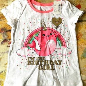 Children’s Place Toddler Girl “I’m the Birthday Girl” Short Sleeve T-Shirt NWT
